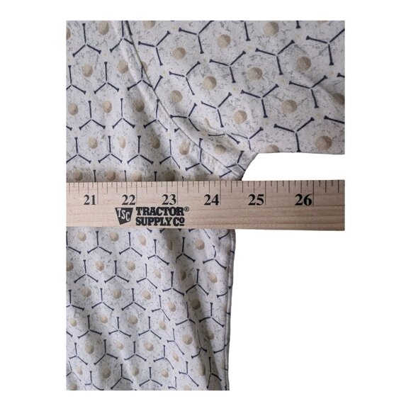 Grand Slam Mens XL Performance Golf Polo Shirt Golf Ball Print Blue Beige - Picture 4 of 11